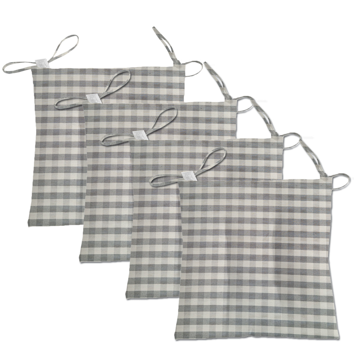 Set 4 copri sedia relax scozzese grigio