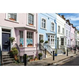 WINDOW DECAL BLUE FLOWERS 45X200 CM