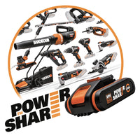 20V HYPER WORX BATTERY BLOWER BATTERY AND CHARGER NOT INCLUDED