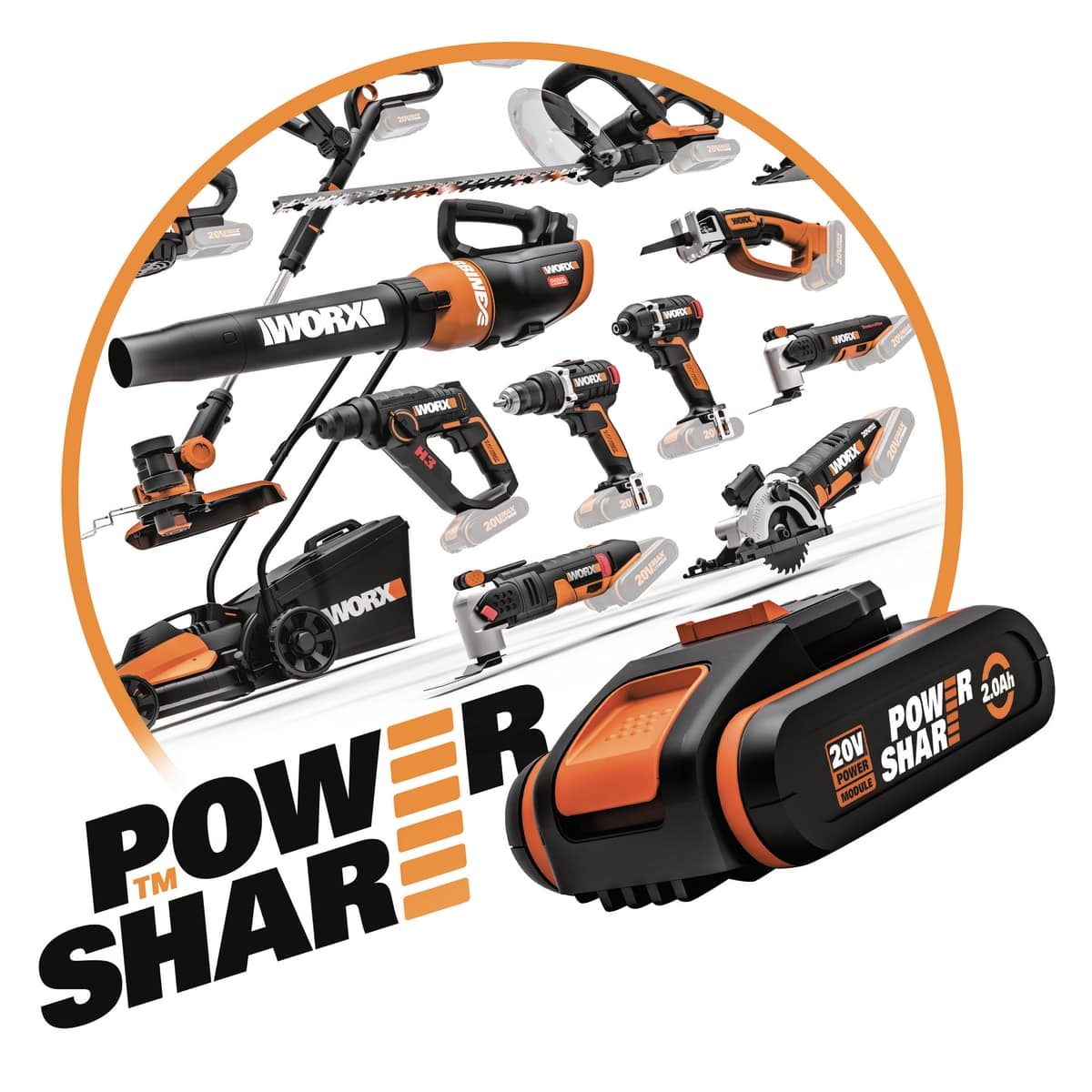 Bricocenter SOFFIATORE BATTERIA 20V HYPER WORX BATTERIA E CARICABATTERIA NON INCLUSI