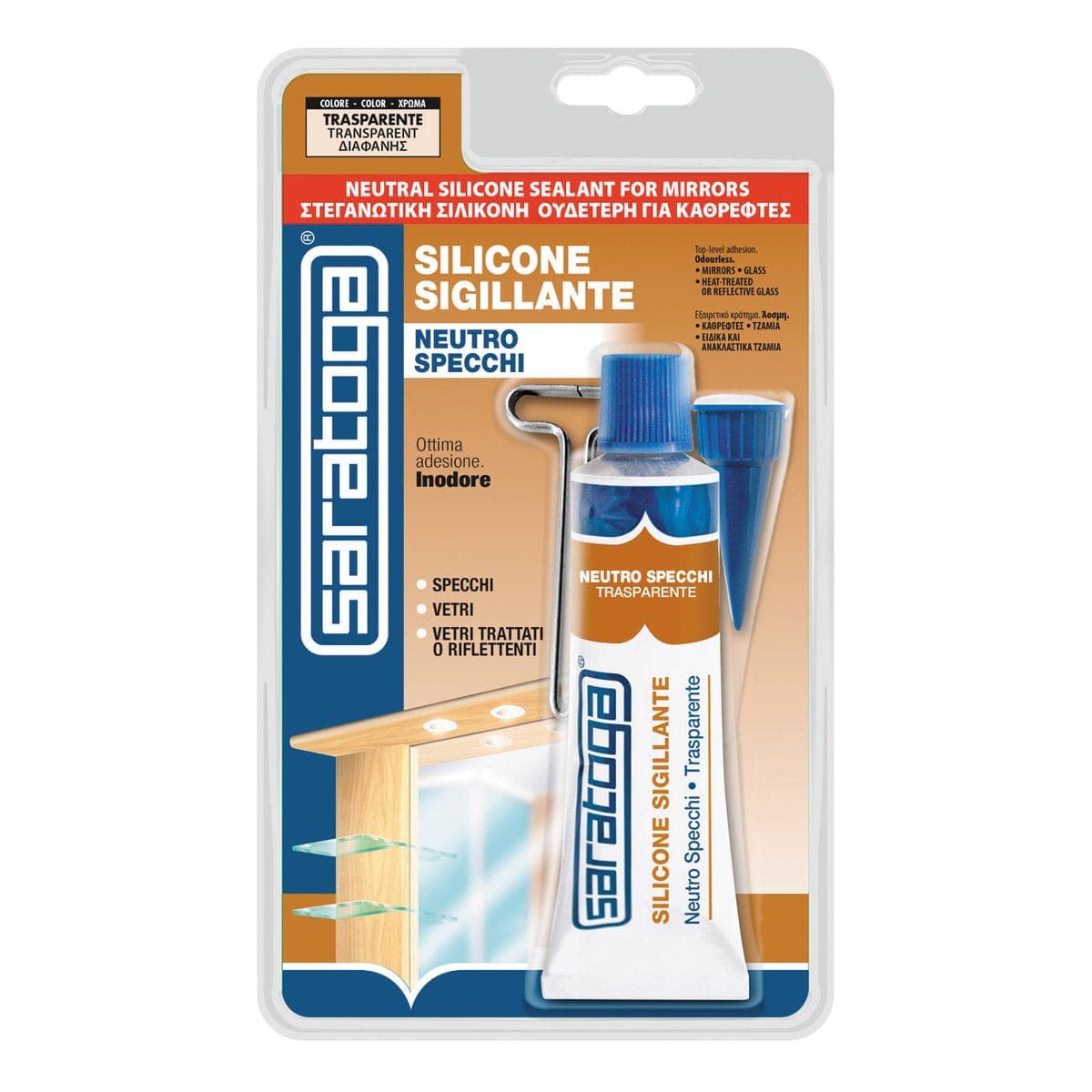 Bricocenter NEUTRAL SILICONE TRANSPARENT MIRRORS 60ML