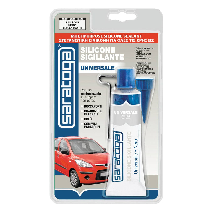 Bricocenter BLACK SILICONE ML60 FOR AUTOMOTIVE AND MARINE