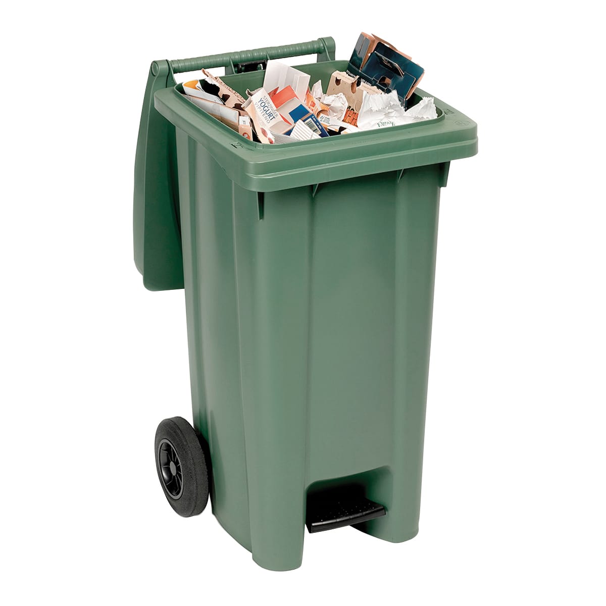 Bricocenter BIDONE CARRELLATO 120LT CON PEDALE VERDE FELCE
