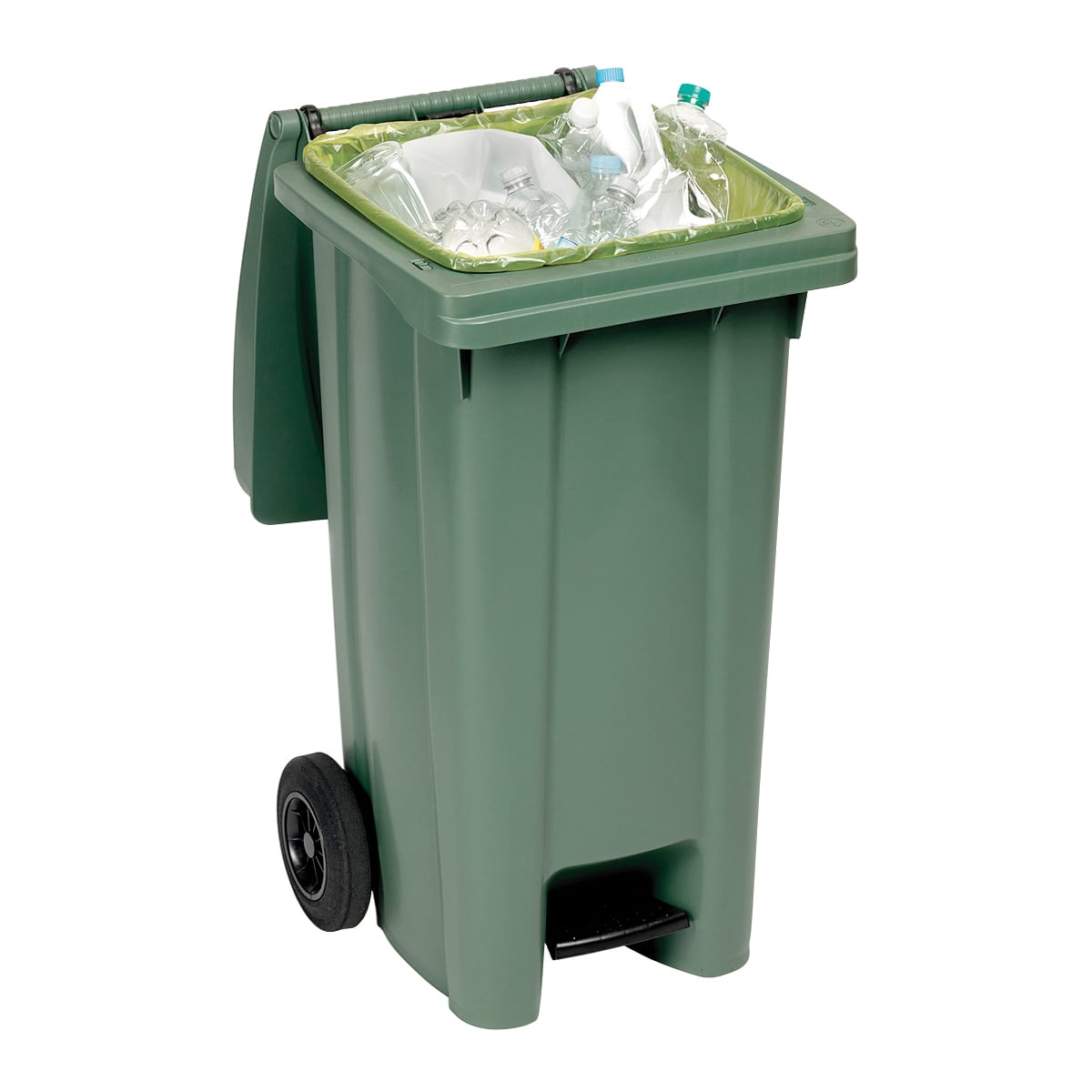 Bricocenter BIDONE CARRELLATO 120LT CON PEDALE VERDE FELCE