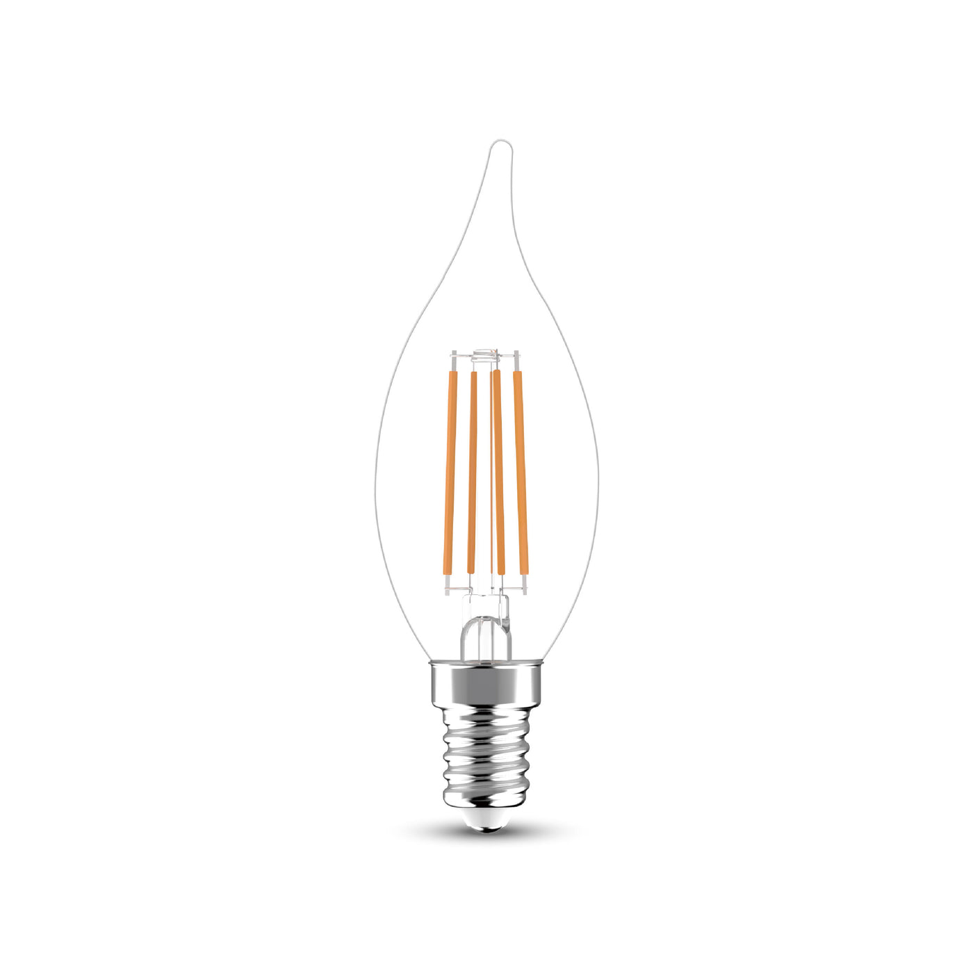 LED bulb e14 =40w flame transparent natural light