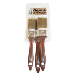 SET 3 WOODEN BRUSHES MM 30-40-50 BOAR