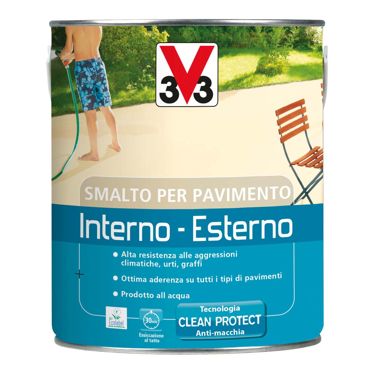 Bricocenter INTERIOR/EXTERIOR FLOOR ENAMEL WATER ML.500 GREY