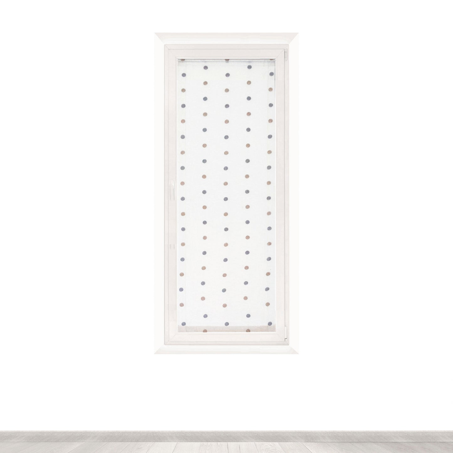 Chloe white curtain with bronze polka dots 60x170 cm