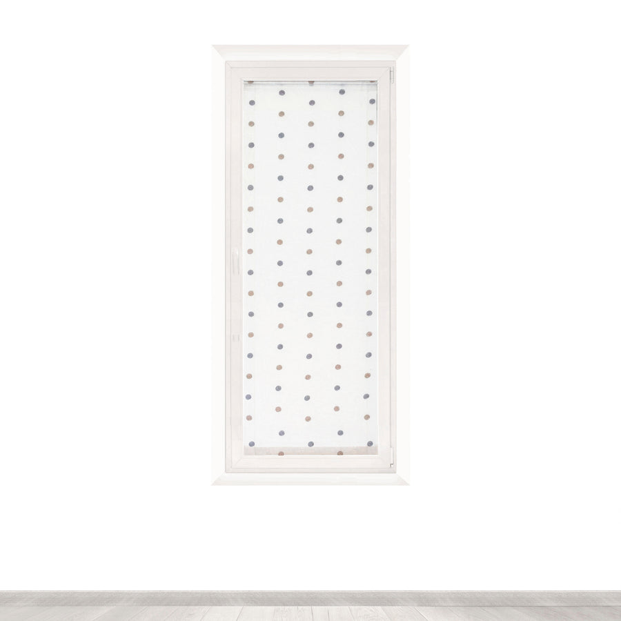 Chloe white curtain with bronze polka dots, 60x170 cm