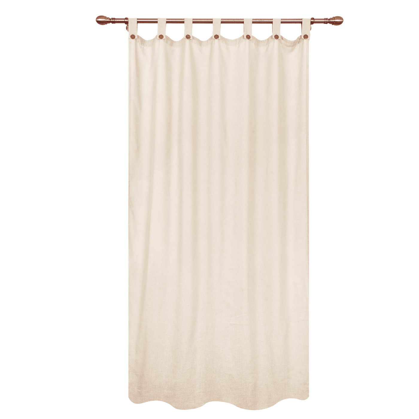 Charlina curtain, 140x280cm, opaque ecru, with loops and buttons