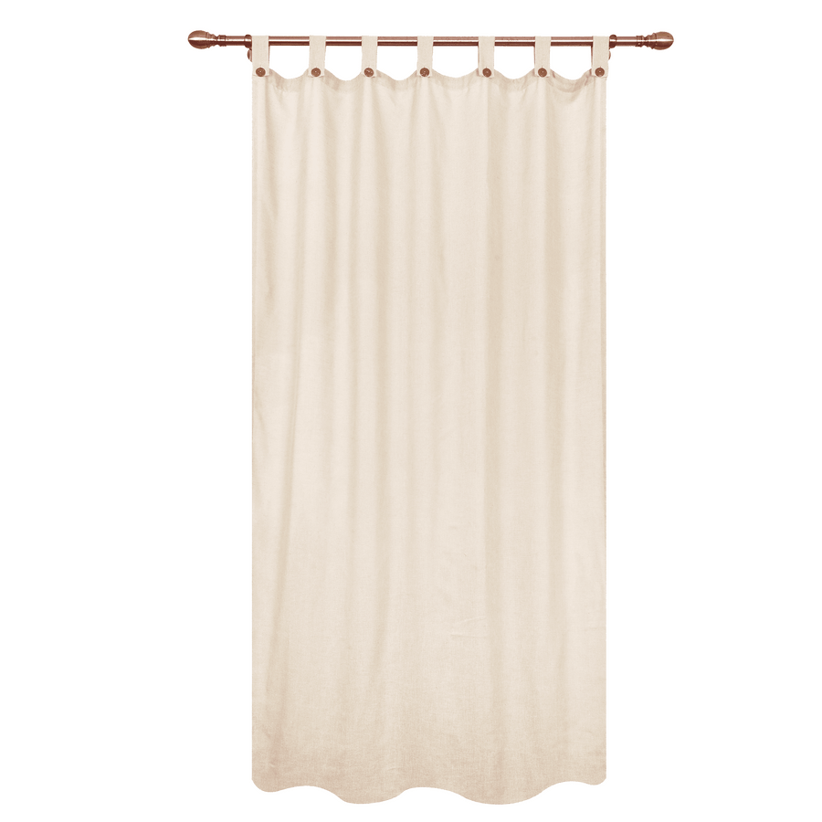 Charlina curtain, 140x280cm, opaque ecru, with loops and buttons