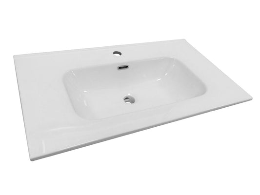 Paros bathroom set in natural oak, 80 cm, with mirror (without LED lighting)