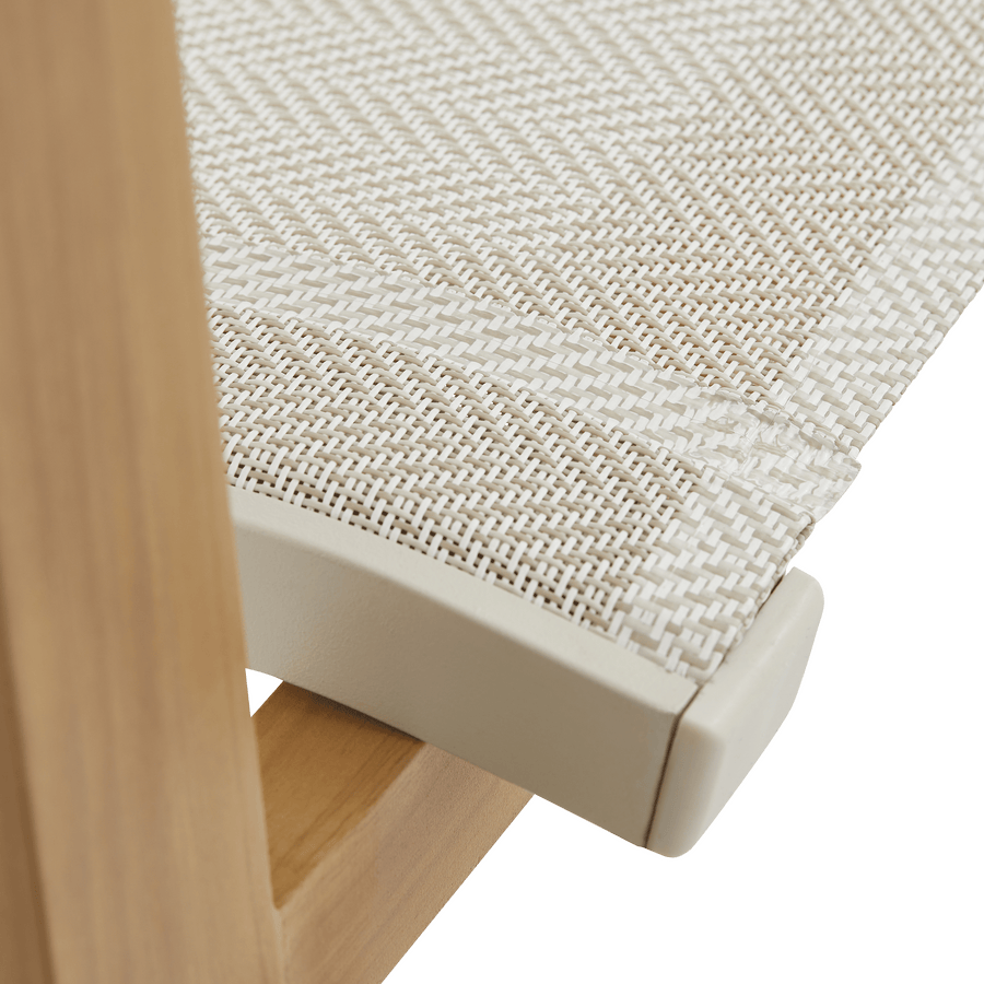 Odyssea chair in aluminium and Naterial wood-effect textilene