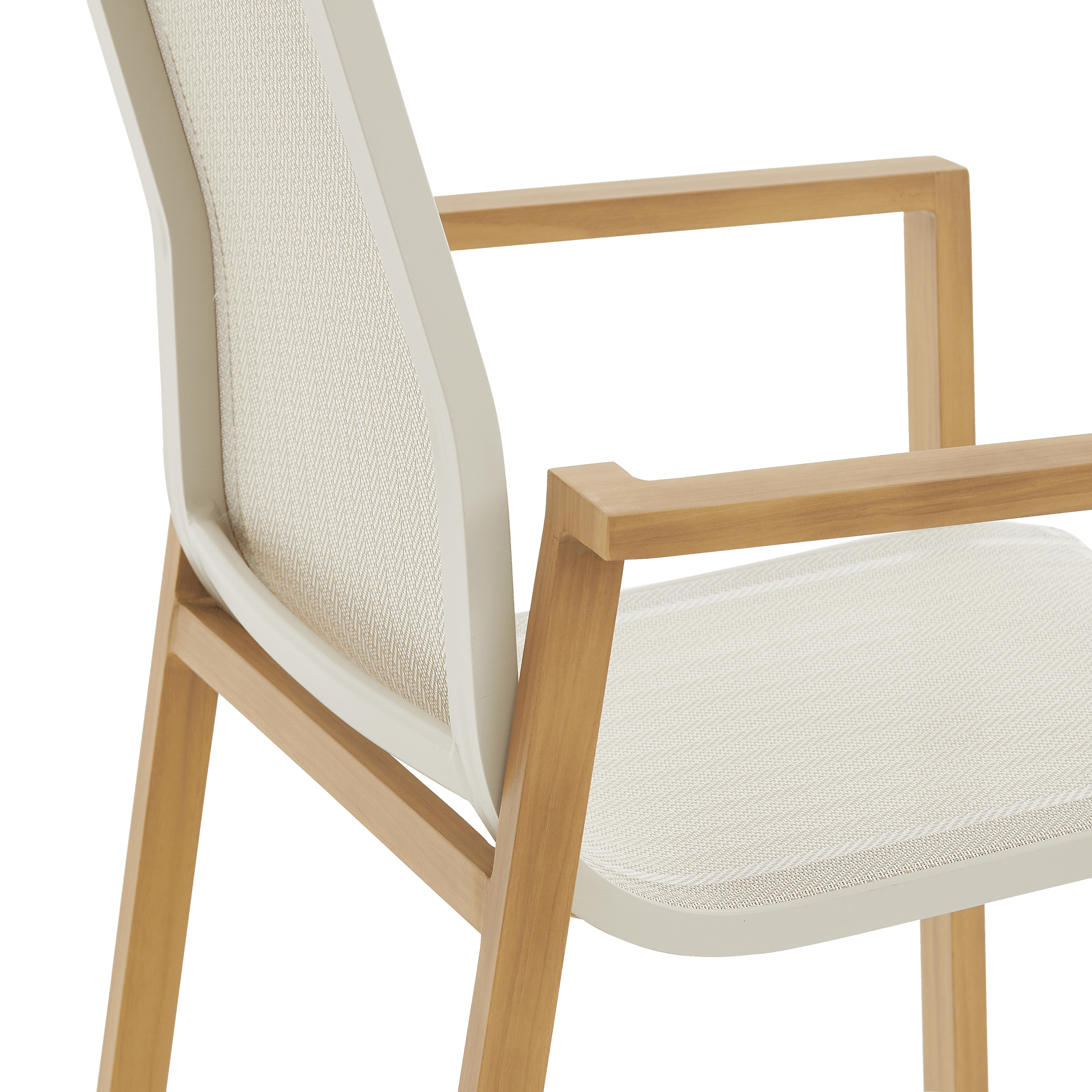 Odyssea chair in aluminium and Naterial wood-effect textilene