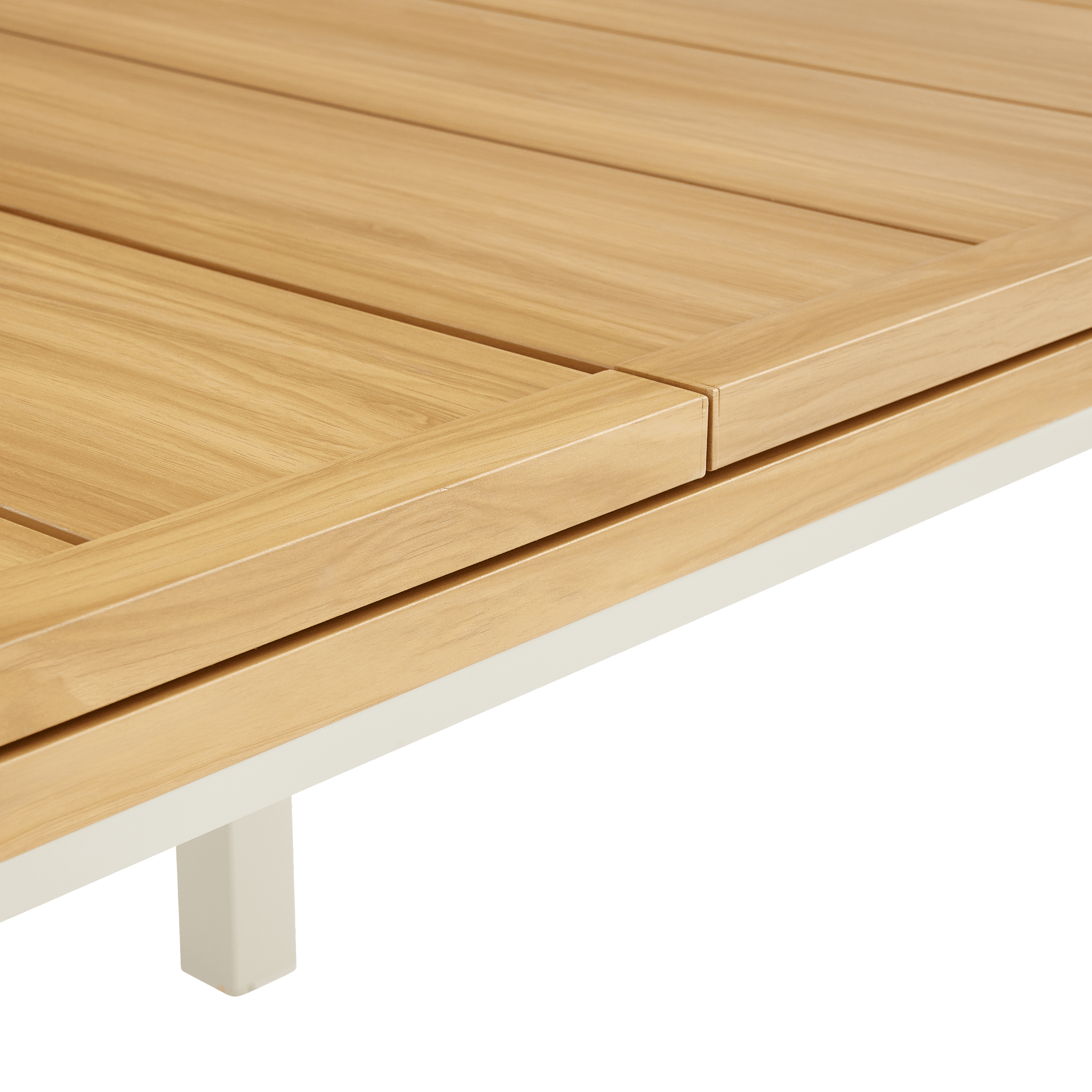 Odyssea table 188/244 x 100, made entirely of aluminium with a Naterial wood-effect finish