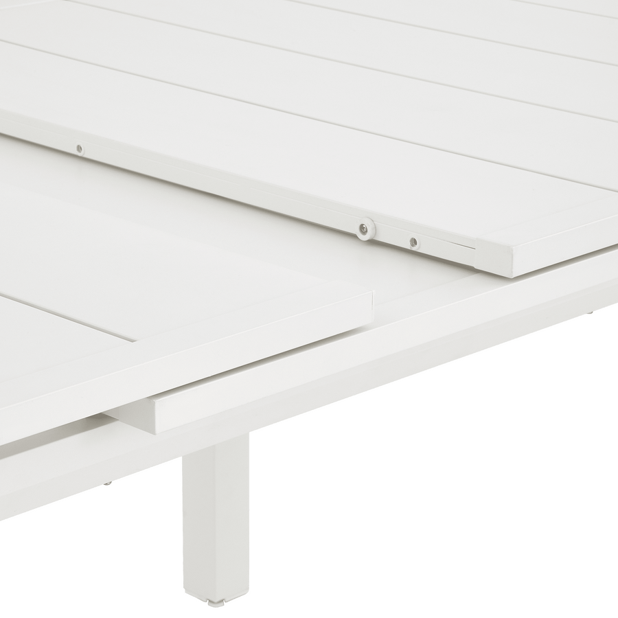 Odyssea table 188/244 x 100, all-white aluminium, Naterial