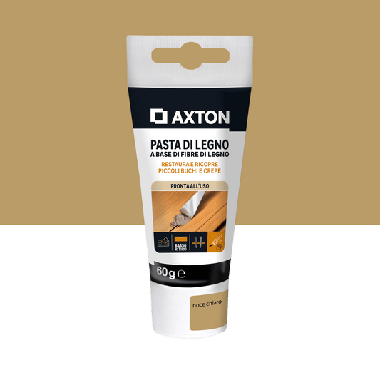 Axton wood filler paste, light walnut, 60g