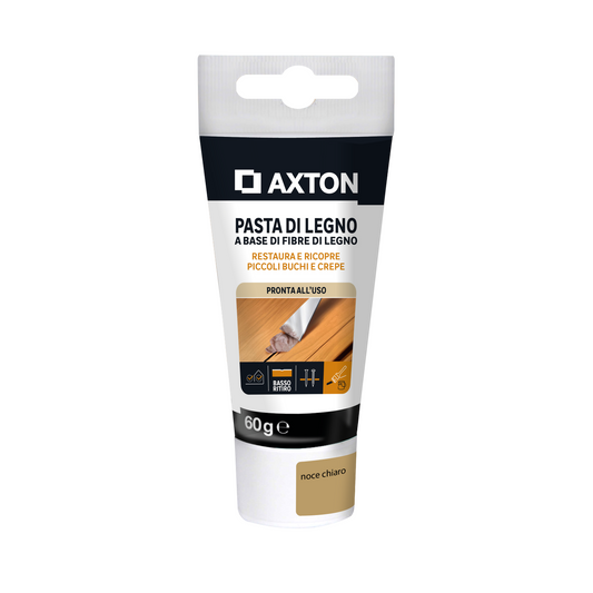 Axton wood filler paste, light walnut, 60g