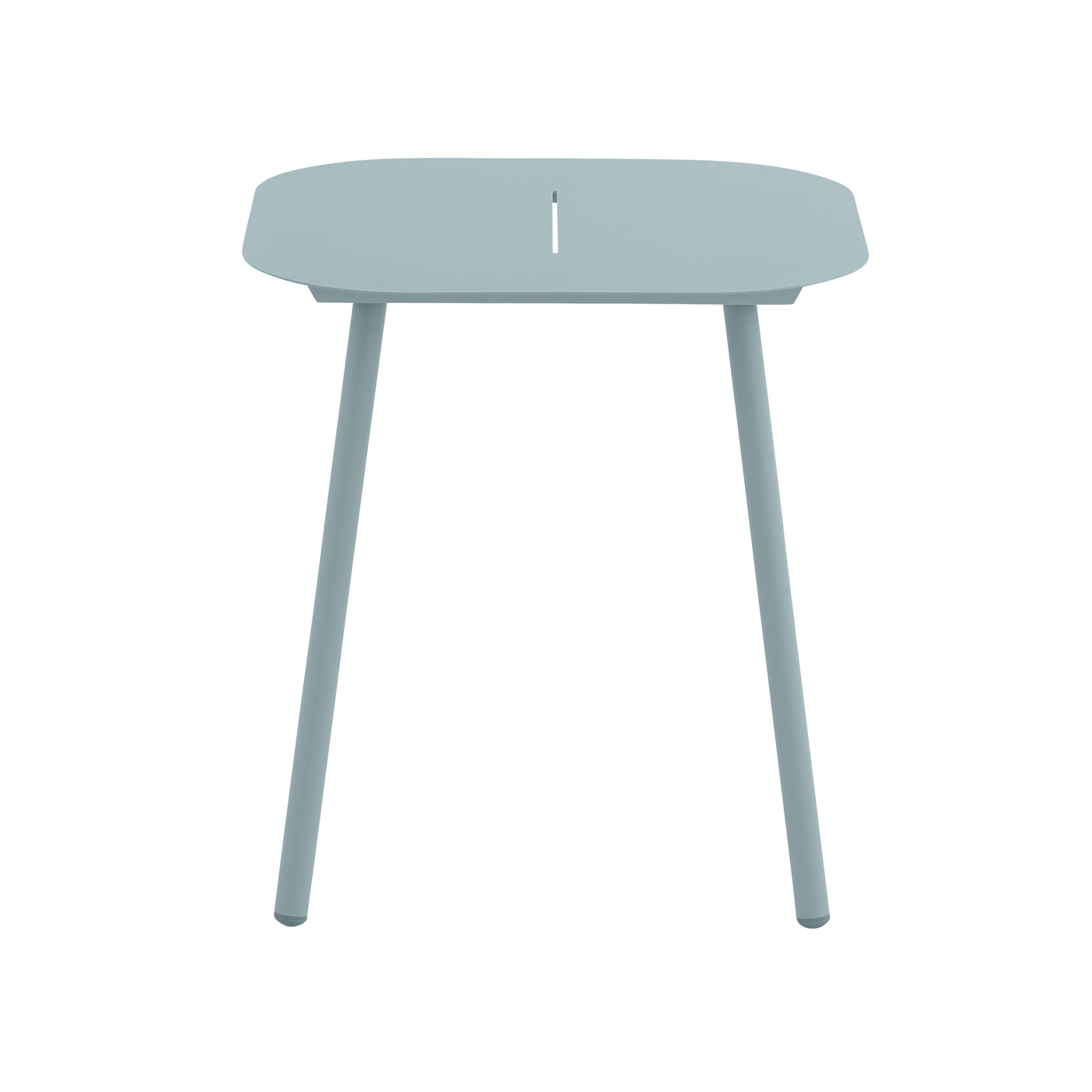 Anafi fixed table, 70x70cm, in sage-coloured aluminium