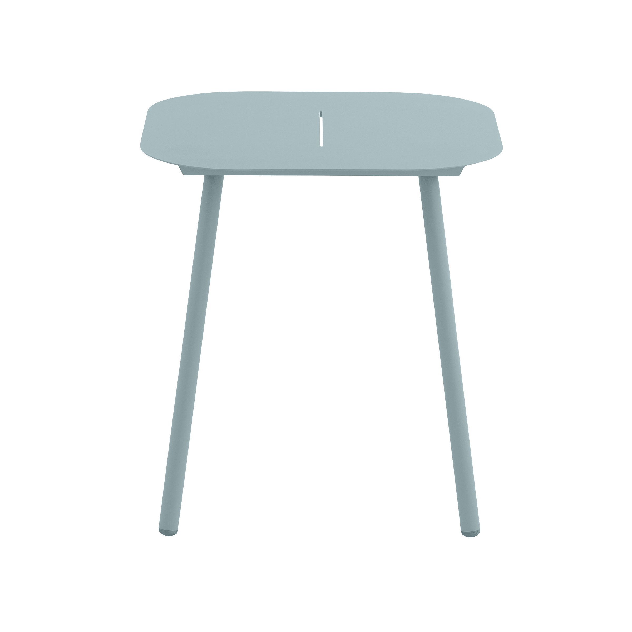 Anafi fixed table, 70x70cm, in sage-coloured aluminium