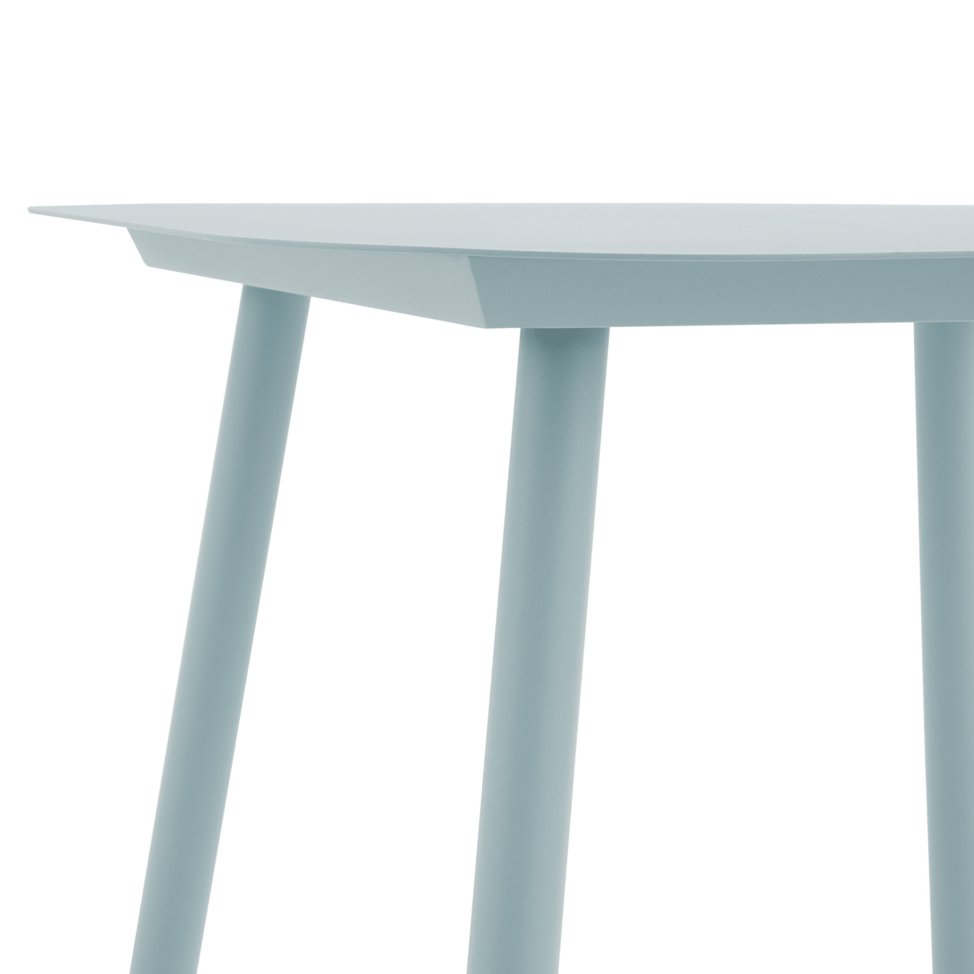 Anafi fixed table, 70x70cm, in sage-coloured aluminium