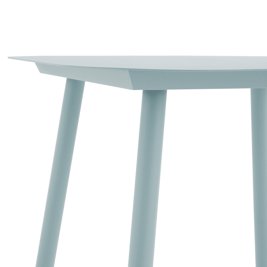 Anafi fixed table, 70x70cm, in sage-coloured aluminium