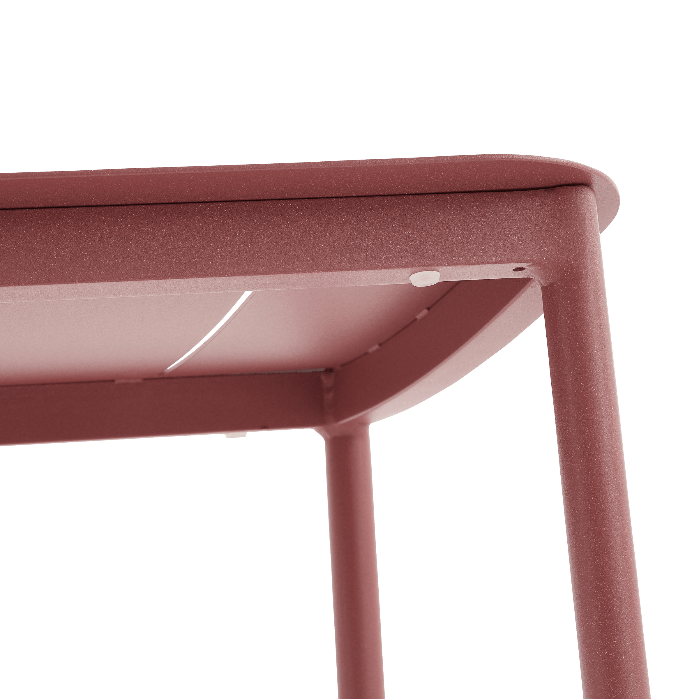 Anafi stackable chair, 54 x 47.5 x 81 cm, red aluminium, Naterial