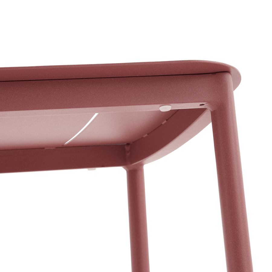 Anafi stackable chair, 54 x 47.5 x 81 cm, red aluminium, Naterial
