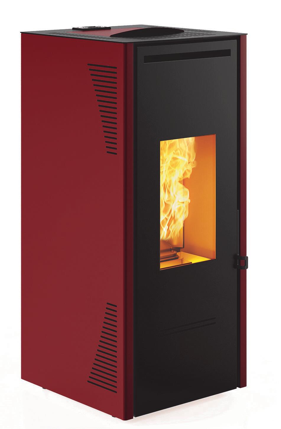 Talo Plus red ducted pellet stove