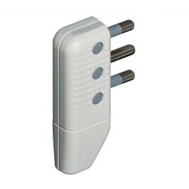 SPACE-SAVING 16A PLUG AND AORIENTABLE PLUGS WHITE
