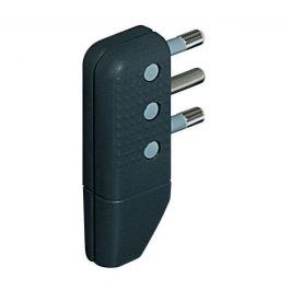 SPACE-SAVING 16A PLUG AND AORIENTABLE PLUGS BLACK