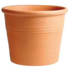 TERRACOTTA VASE CYLINDER LINED DIAMETER 23XH20.8 CM FIRED