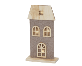 BROWN FELT PLAYHOUSE WITH MICROLED A