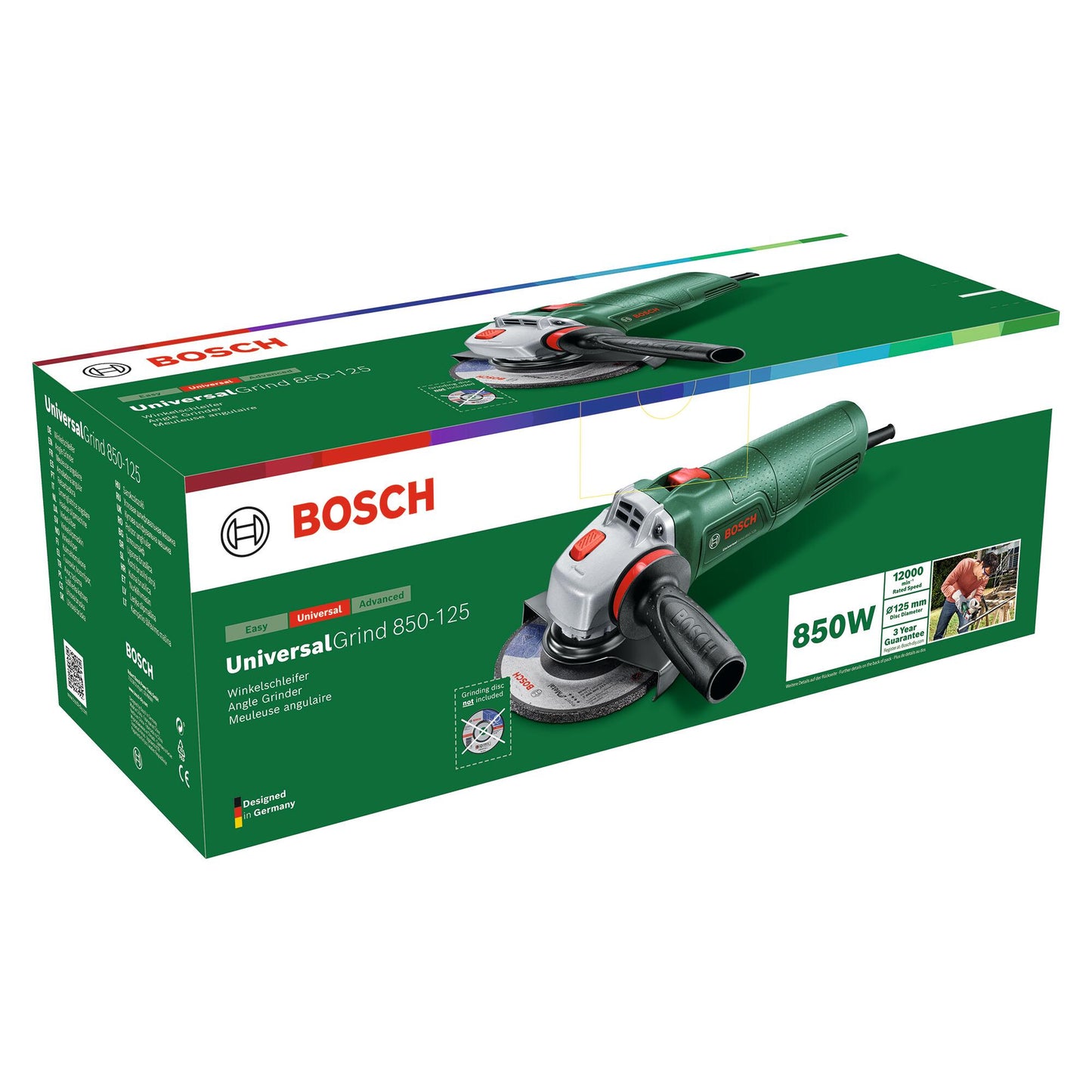 BOSCH GRINDER 125MM. 850W
