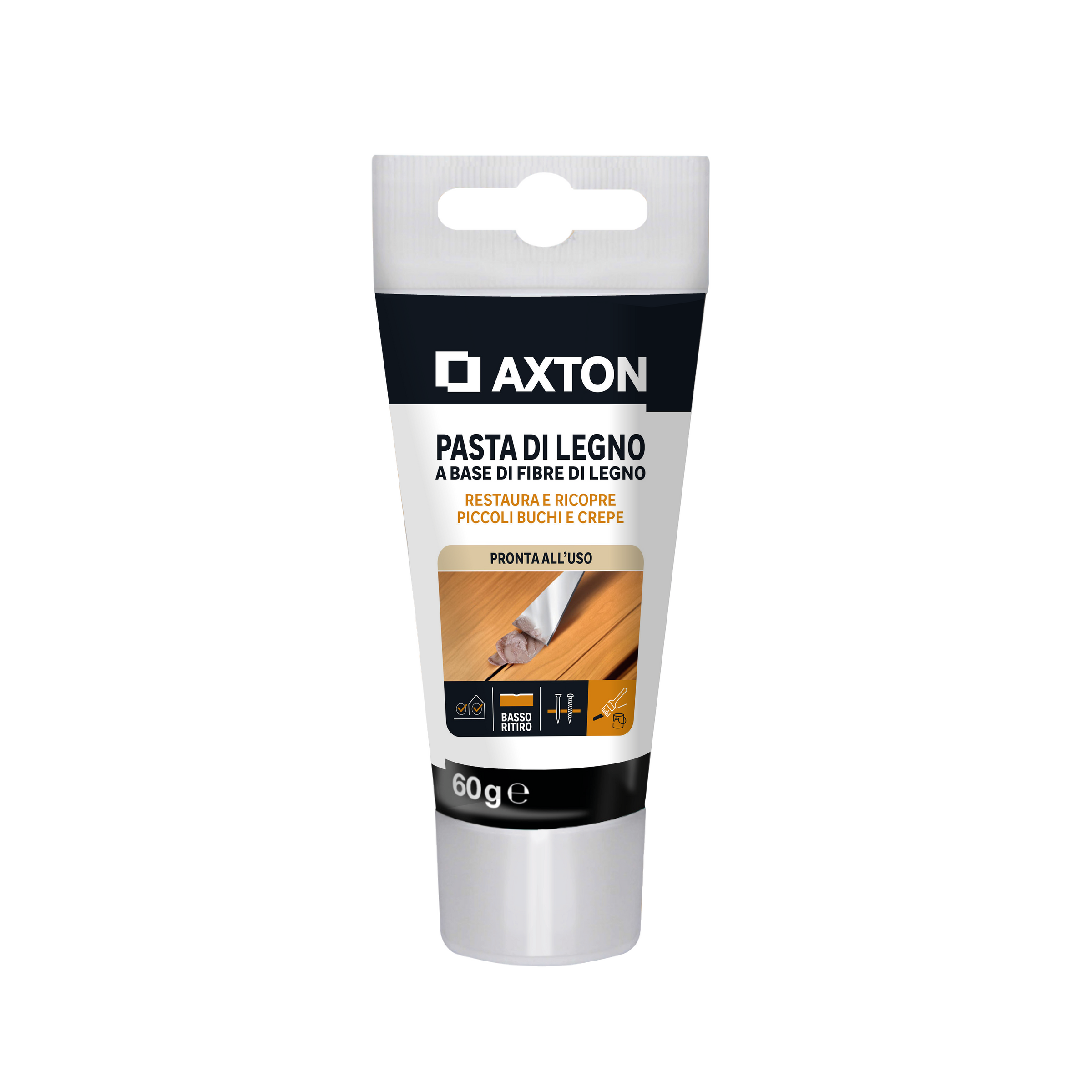 Axton wood filler paste, white, 60g