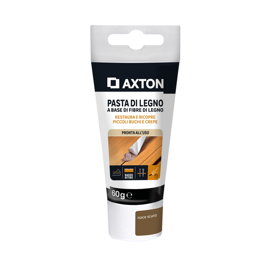Axton wood filler paste, dark walnut, 60g