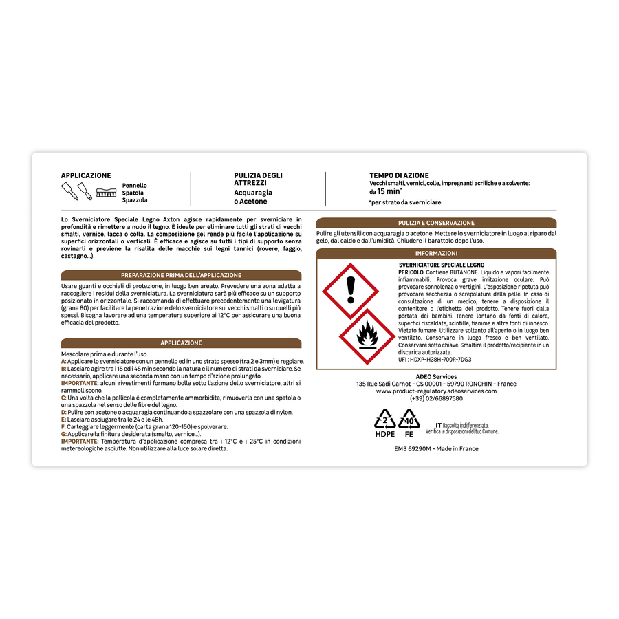 Axton 1-litre solvent-based wood paint stripper