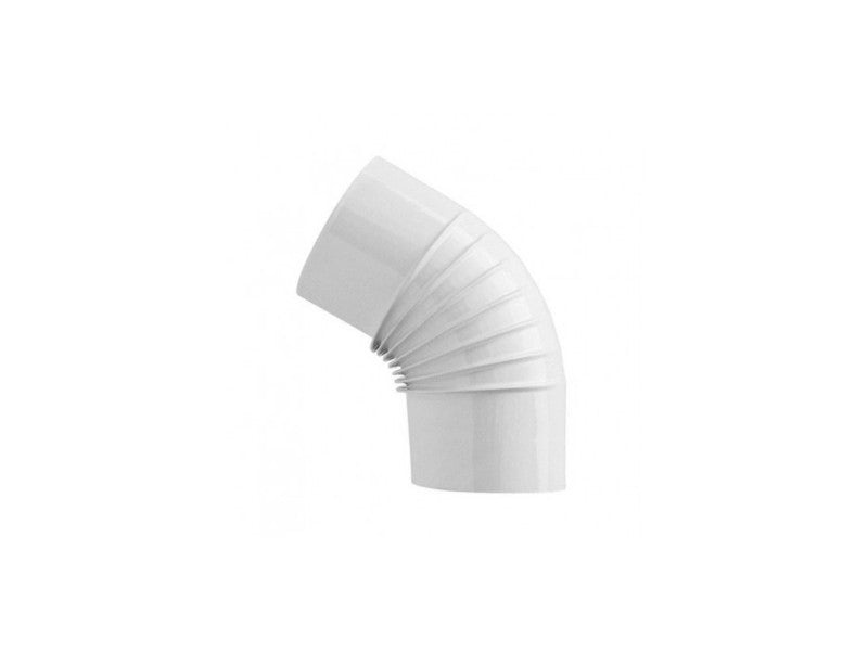 45 DEGREE WHITE ALUMINUM ELBOW DIA 11M
