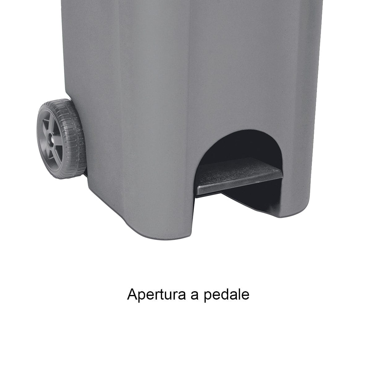 Bricocenter PATTUMIERA CON PEDALE GRIGIO POLVERE URBAN SYSTEM 80LT CON RUOTE