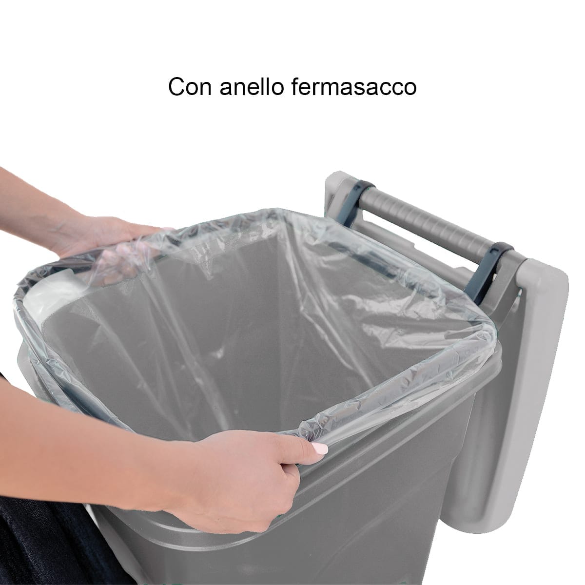 Bricocenter PATTUMIERA CON PEDALE GRIGIO POLVERE URBAN SYSTEM 80LT CON RUOTE