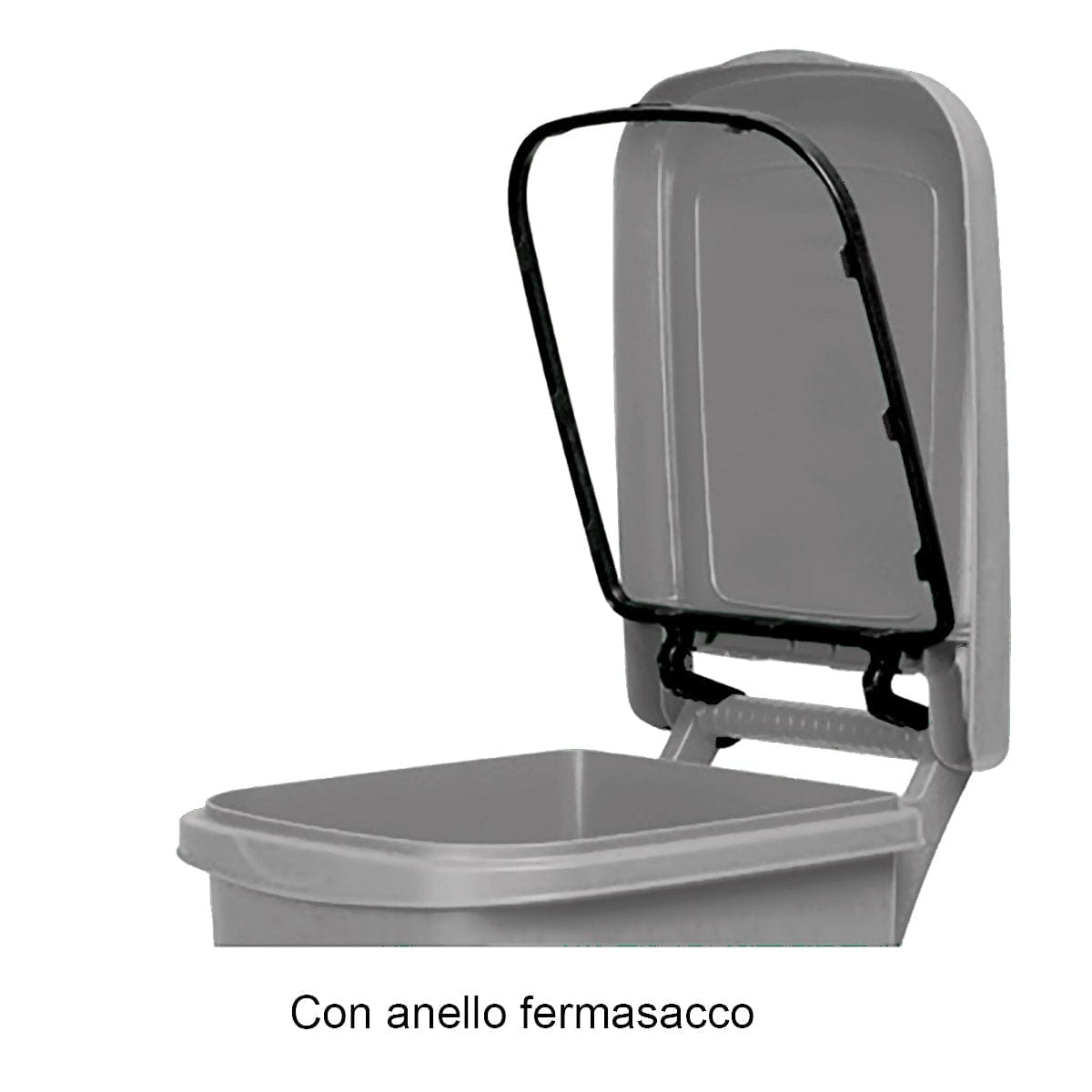 Bricocenter PATTUMIERA CON PEDALE GRIGIO POLVERE URBAN SYSTEM 80LT CON RUOTE
