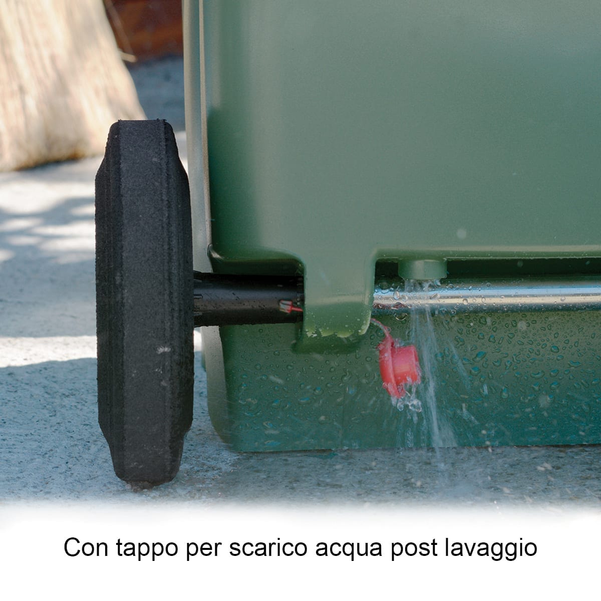 Bricocenter BIDONE CARRELLATO 120LT CON PEDALE VERDE FELCE