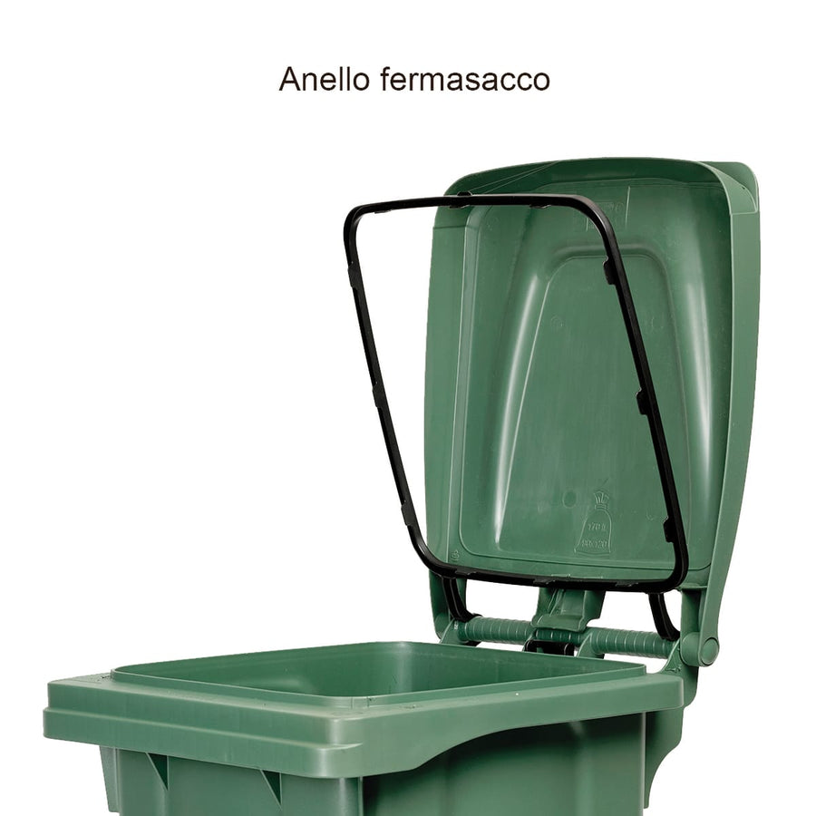 Bricocenter BIDONE CARRELLATO 120LT CON PEDALE VERDE FELCE