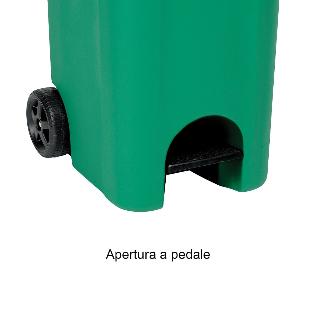 Bricocenter PEDAL BIN GREEN URBAN SYSTEM 80LT WITH WHEELS