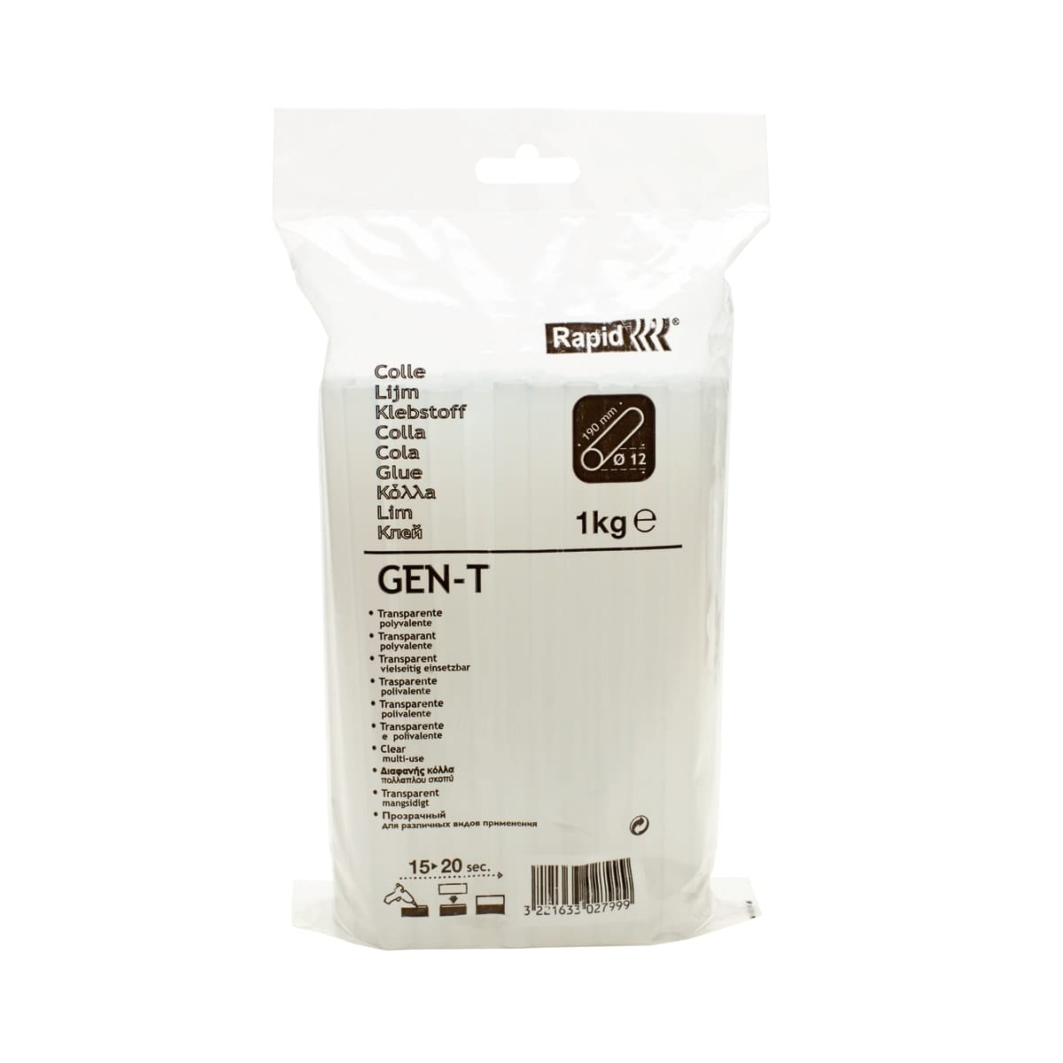 GLUE DIAM 12 TRANSPARENT GEN-T BAG 1kg