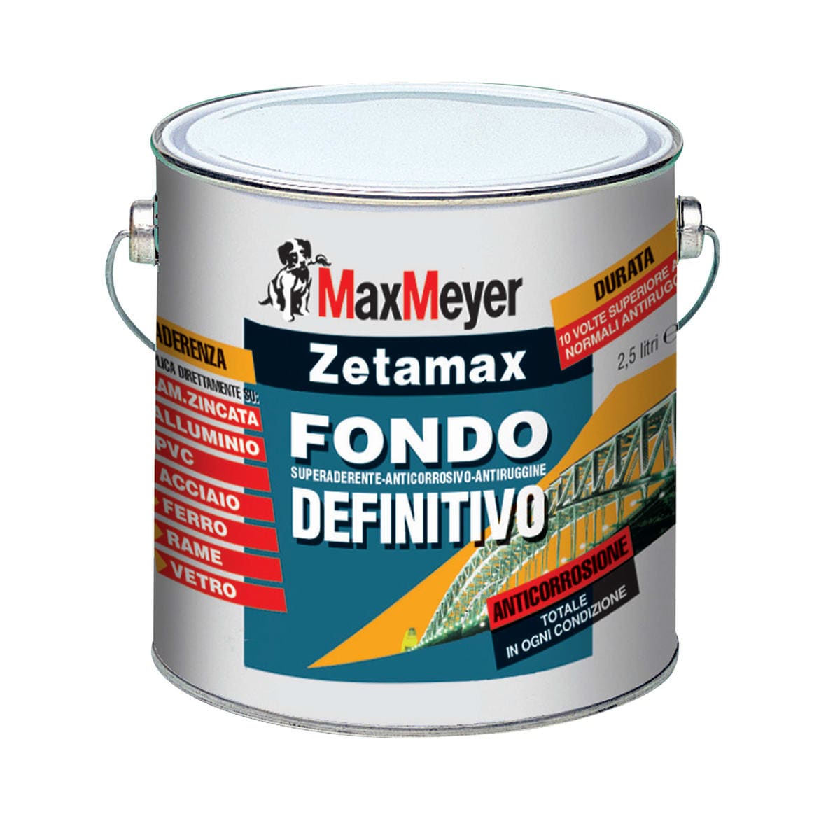Bricocenter PRIMER-ANTICORROSIVE SOLVENT FOR ALUMINIUM ZINC ZETAMAX 2.5 L