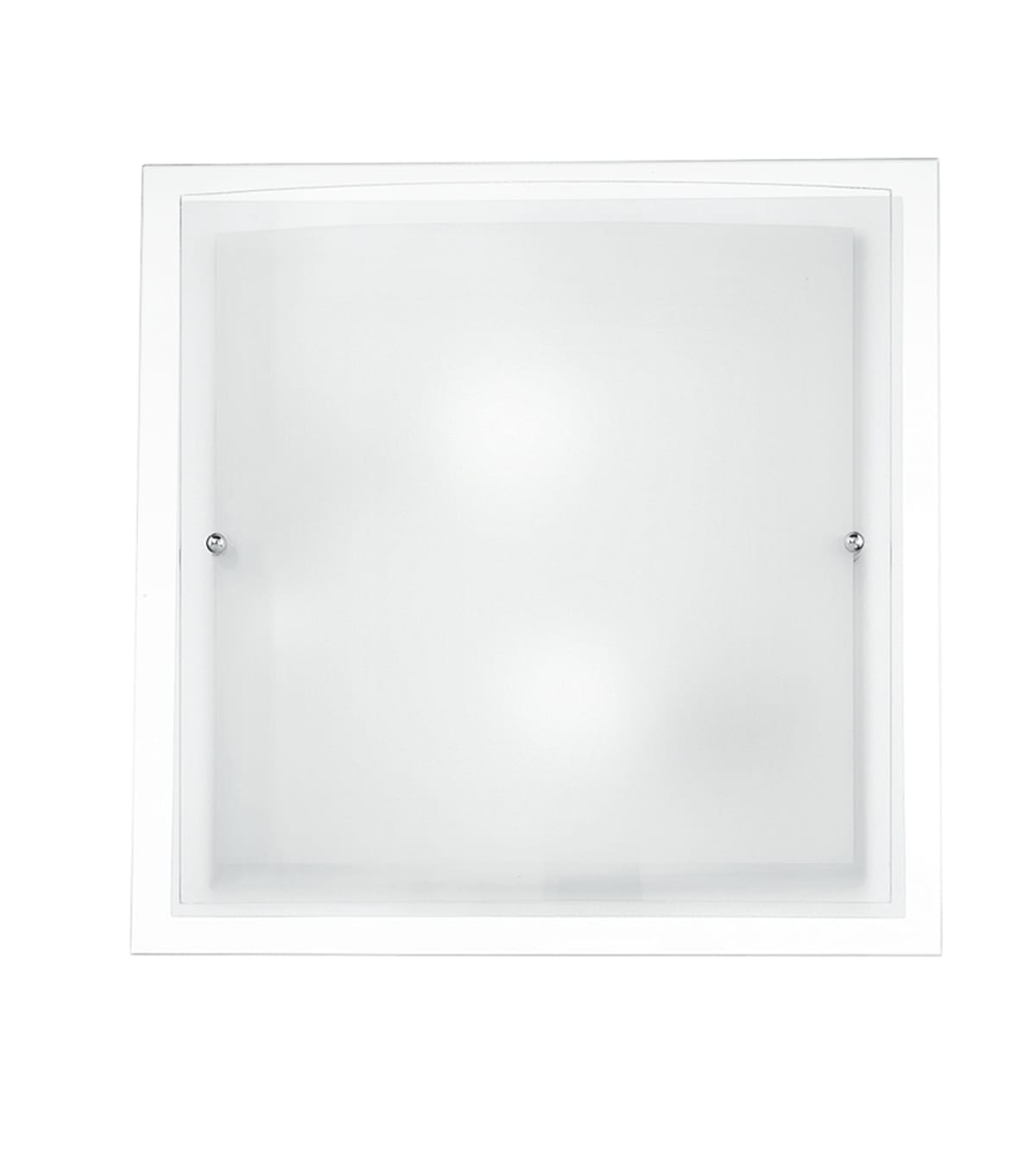 Bricocenter WHITE GLASS DOUBLE CEILING LIGHT D40 2XE27=60W