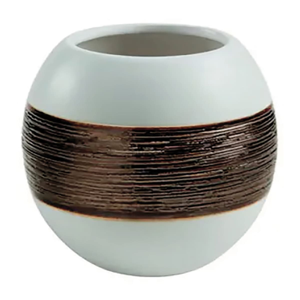 ALEXIA WHITE BRONZE CERAMIC TOOTHBRUSH HOLDER