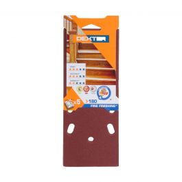 DEXTER ORBITAL WOOD SANDER ABRASIVE 93X230 MM PERFORATED, GRIT 180,5 PIECES
