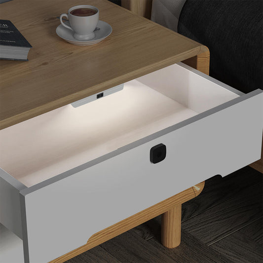 Polk white 7.8 cm 2-light drawer kit with natural-light LED (10 lm), USB-C and sensor